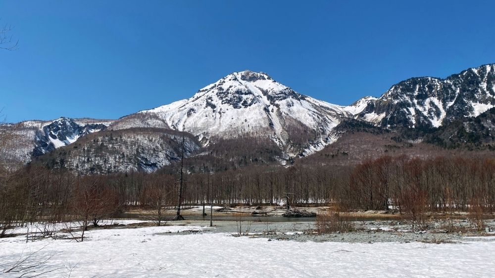 開山前の上高地の景色