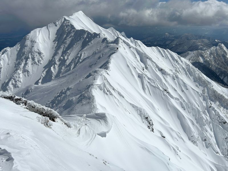 3月の伯耆大山での雪山登山