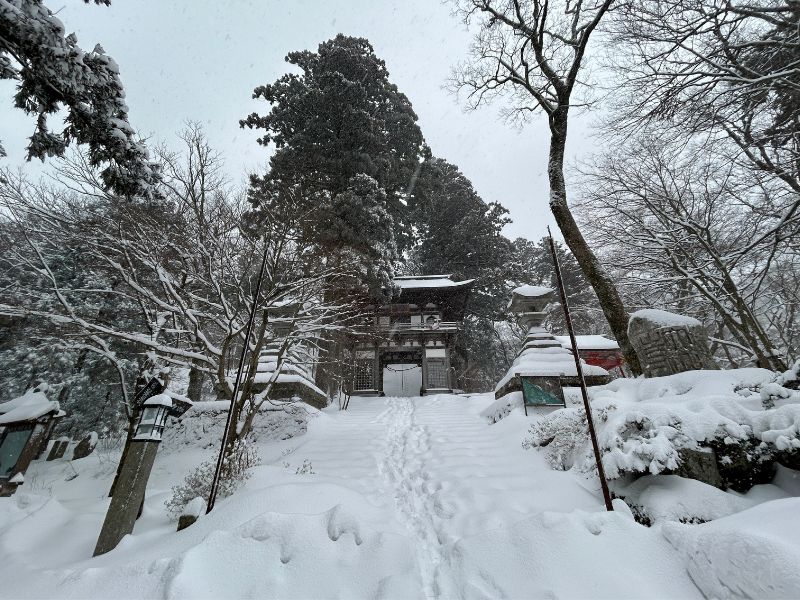 3月の鳥取県大山寺